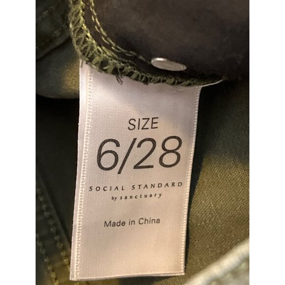 Sanctuary Women’s 6 28 High-Rise Skinny Camo Jeans Stretch Denim - Picture 11 of 13